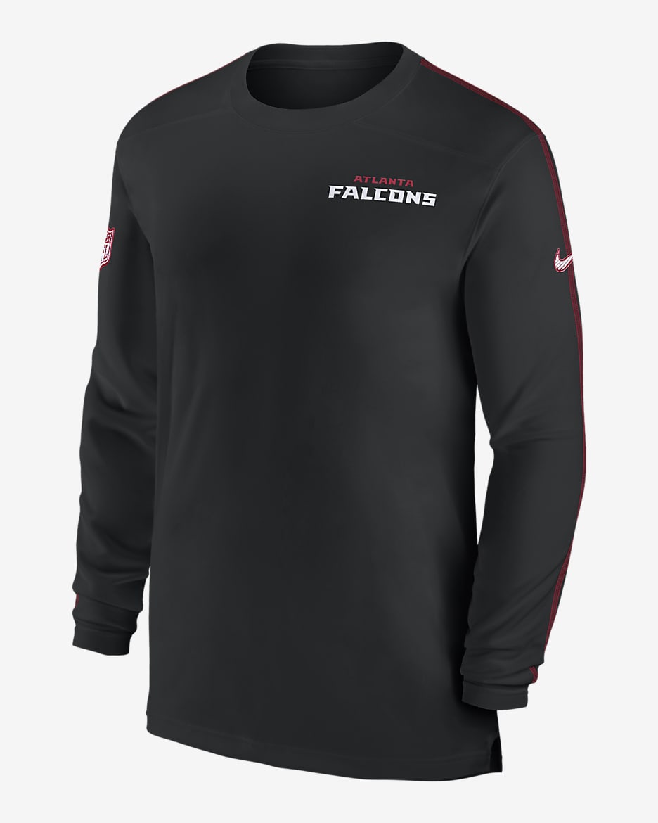 Atlanta Falcons Sideline Coach Men's Nike Dri-FIT NFL Long-Sleeve Top - Black