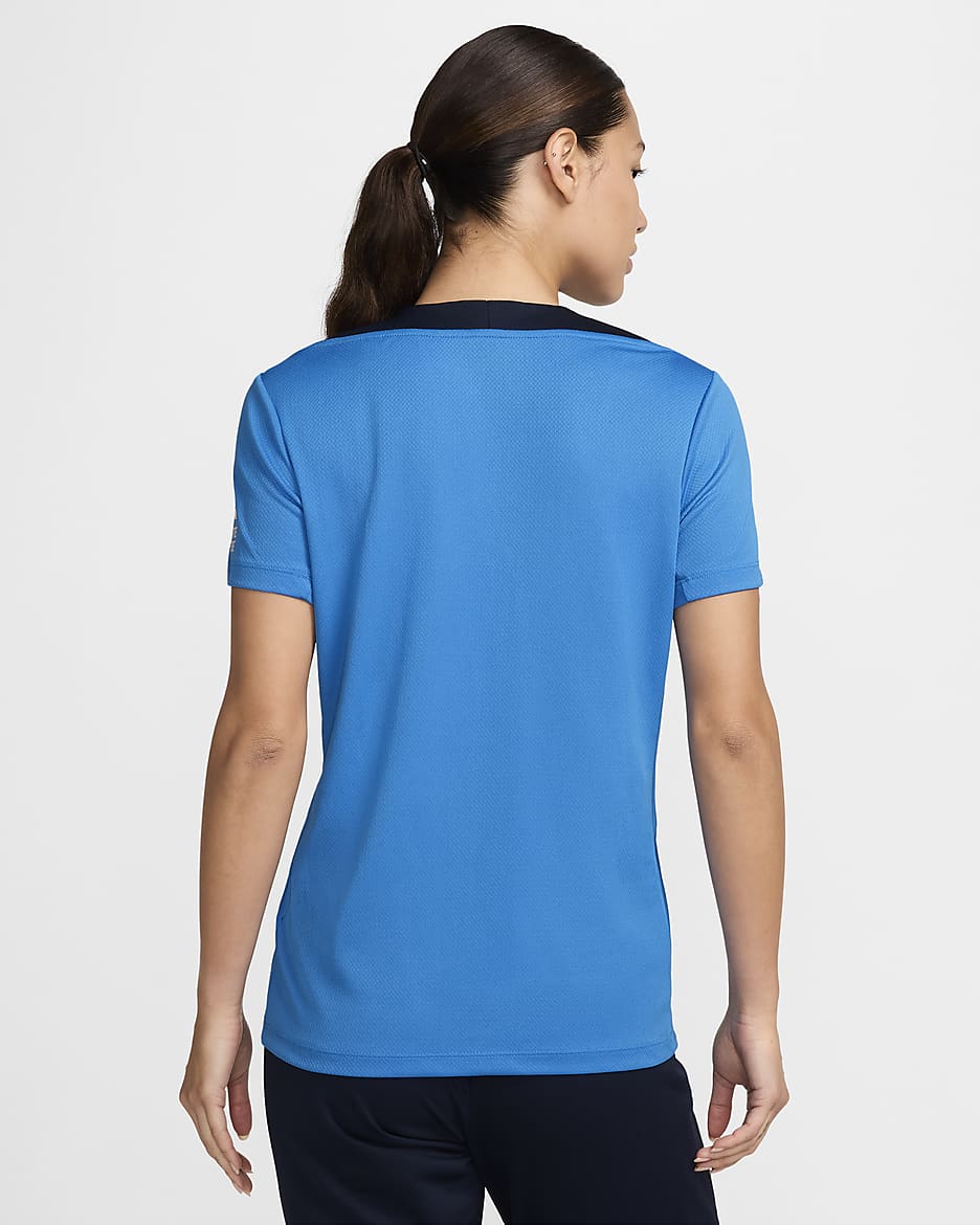 Chelsea FC Strike Camiseta de fútbol de manga corta y tejido Knit Nike Dri-FIT - Mujer - Light Photo Blue/Light Photo Blue/Obsidian/Guava Ice