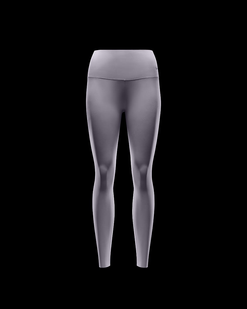 Mallas de 7/8 de tiro alto de sujeción suave para mujer Nike Zenvy - Mena violeta claro/Negro