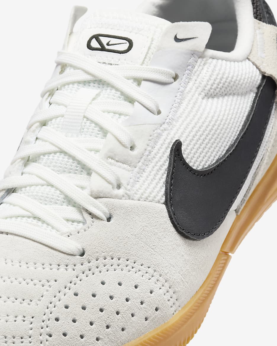 Nike Jr. Streetgato low top voetbalschoenen voor kleuters/kids - Summit White/Night Forest