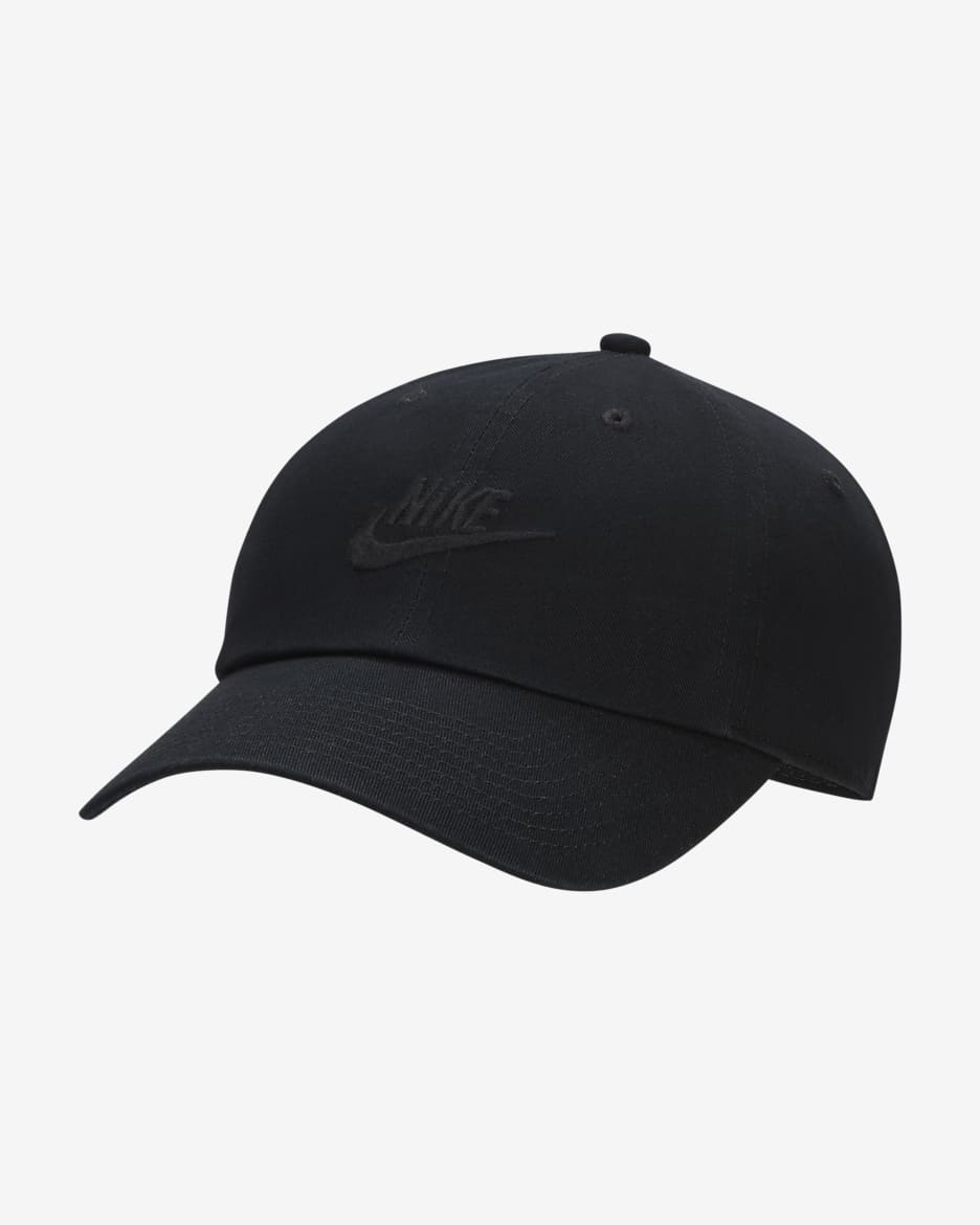 Casquette délavée souple Futura Nike Club pour enfant - Noir/Noir