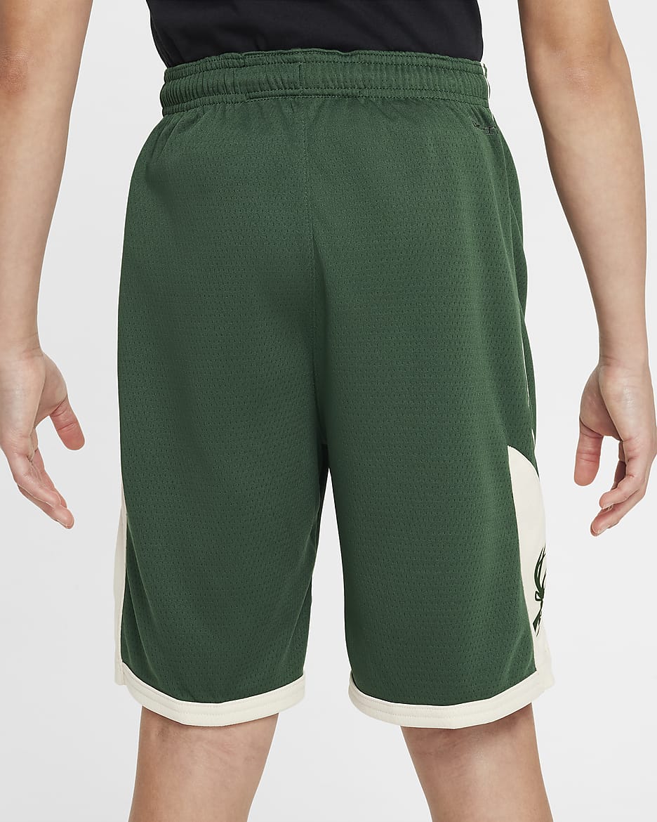 Milwaukee Bucks 2023/24 Icon Edition Older Kids' (Boys') Nike NBA Swingman Shorts - Fir