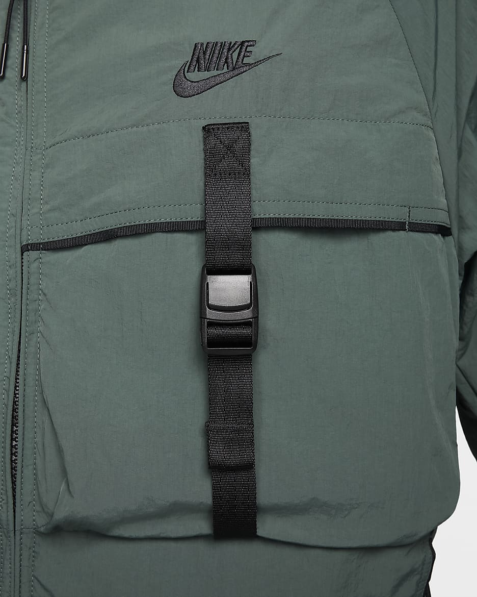 Nike Tech Chaqueta de tejido Woven - Hombre - Vintage Green/Negro