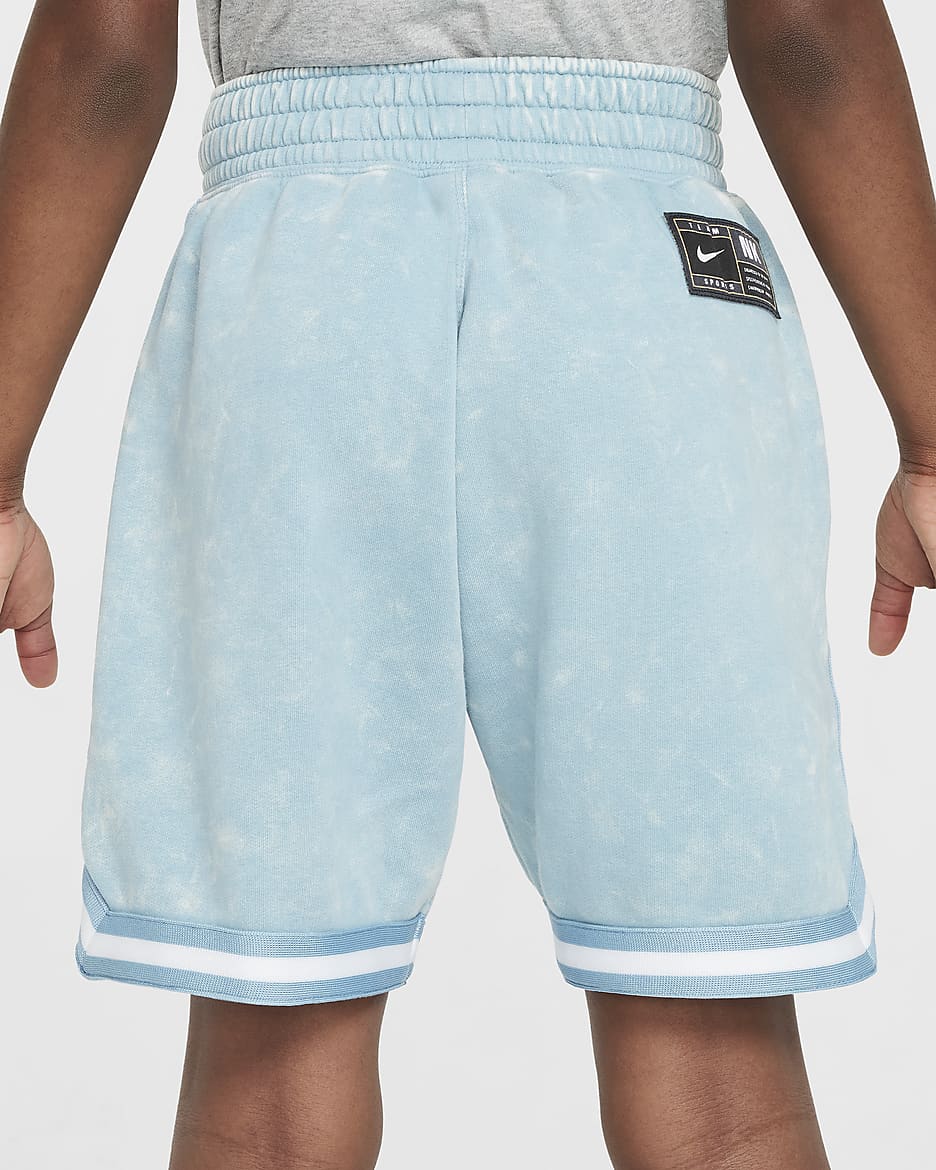 Nike DNA Culture Of Basketball Big Kids' Fleece Basketball Shorts - Denim Turquoise/Mystic Navy/Denim Turquoise