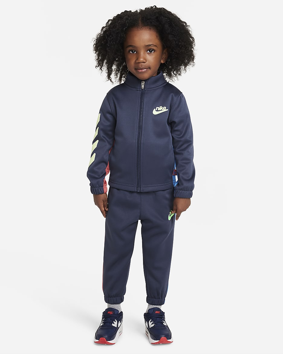 Nike Dri-FIT Colorblocked Toddler 2-Piece Full-Zip Set - Thunder Blue