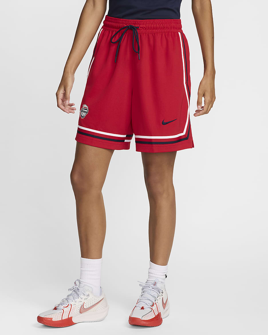 USAB Practice Women's Nike Basketball Shorts - Sport Red/Obsidian