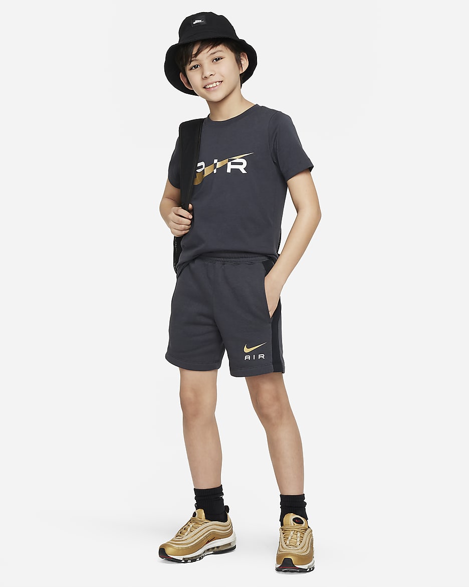 Nike Air Older Kids' (Boys') Fleece Shorts - Dark Smoke Grey/Black