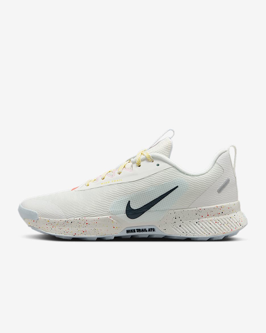 Tenis de trail running para mujer Nike Juniper Trail 3 - Blanco cumbre/Platino puro/Brasa mágica/Azul marino militar