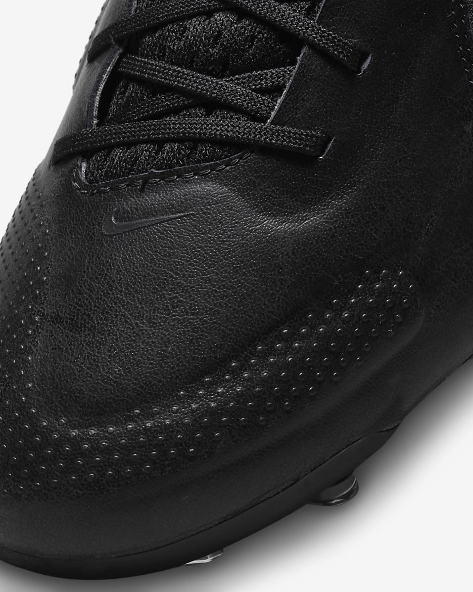 Nike Tiempo Legend 9 Elite FG Firm-Ground Football Boots - Black/Iron Grey/Black