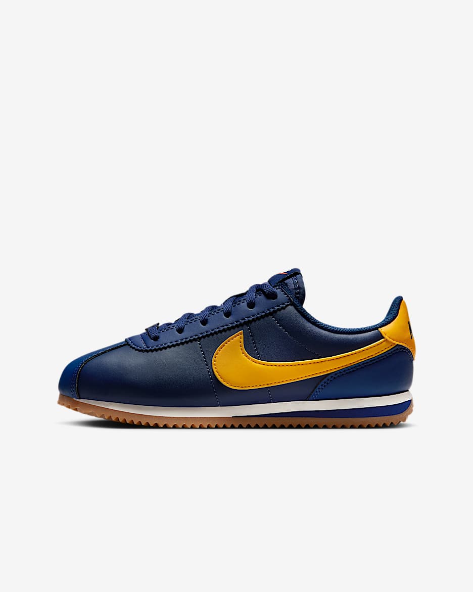 Nike Cortez Big Kids' Shoes - Midnight Navy/Blue Void/Sail/University Gold