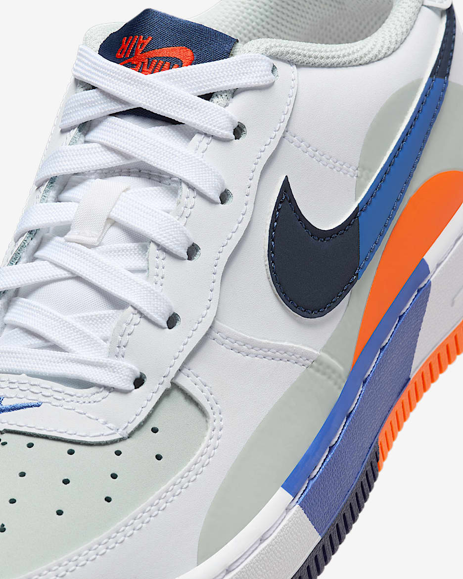 Navy Blue Orange Grey And Blue Air Force Ones Nike Air Force Navy