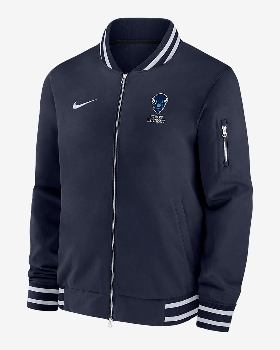 Chamarra bomber universitaria Nike para hombre Howard - Azul marino