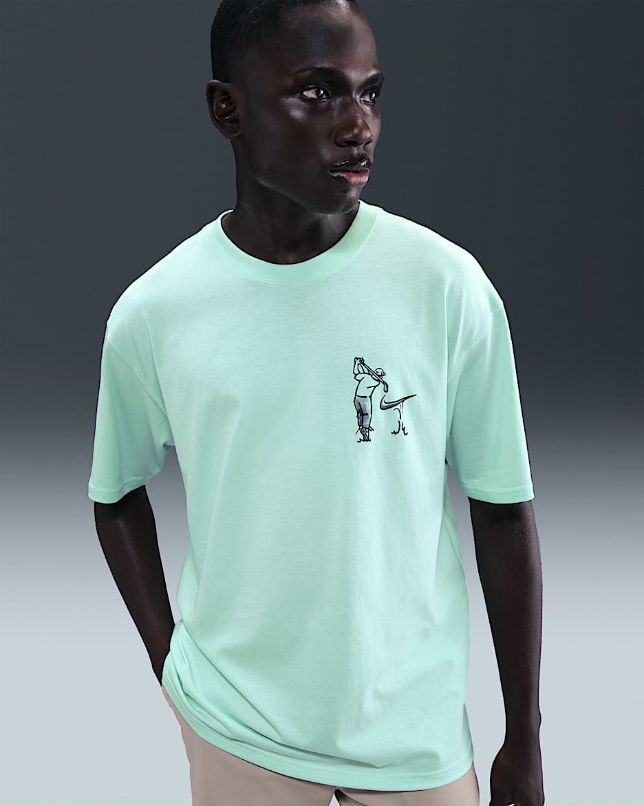 Nike Max90 golfshirt voor heren - Mint Foam/Cave Purple
