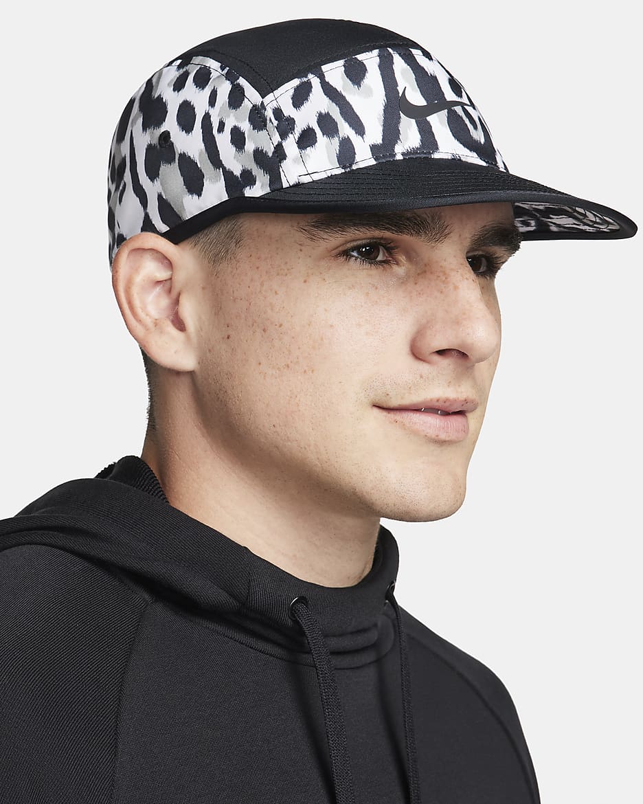 Nike Dri-FIT Fly Unstructured Flat-Bill Animal Print Cap - Black/Flat Silver/White/Black