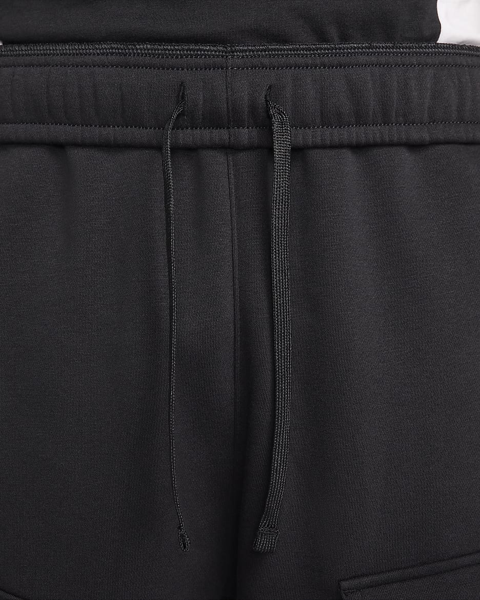 Pantalon cargo en tissu Fleece Nike Air pour homme - Noir/Blanc