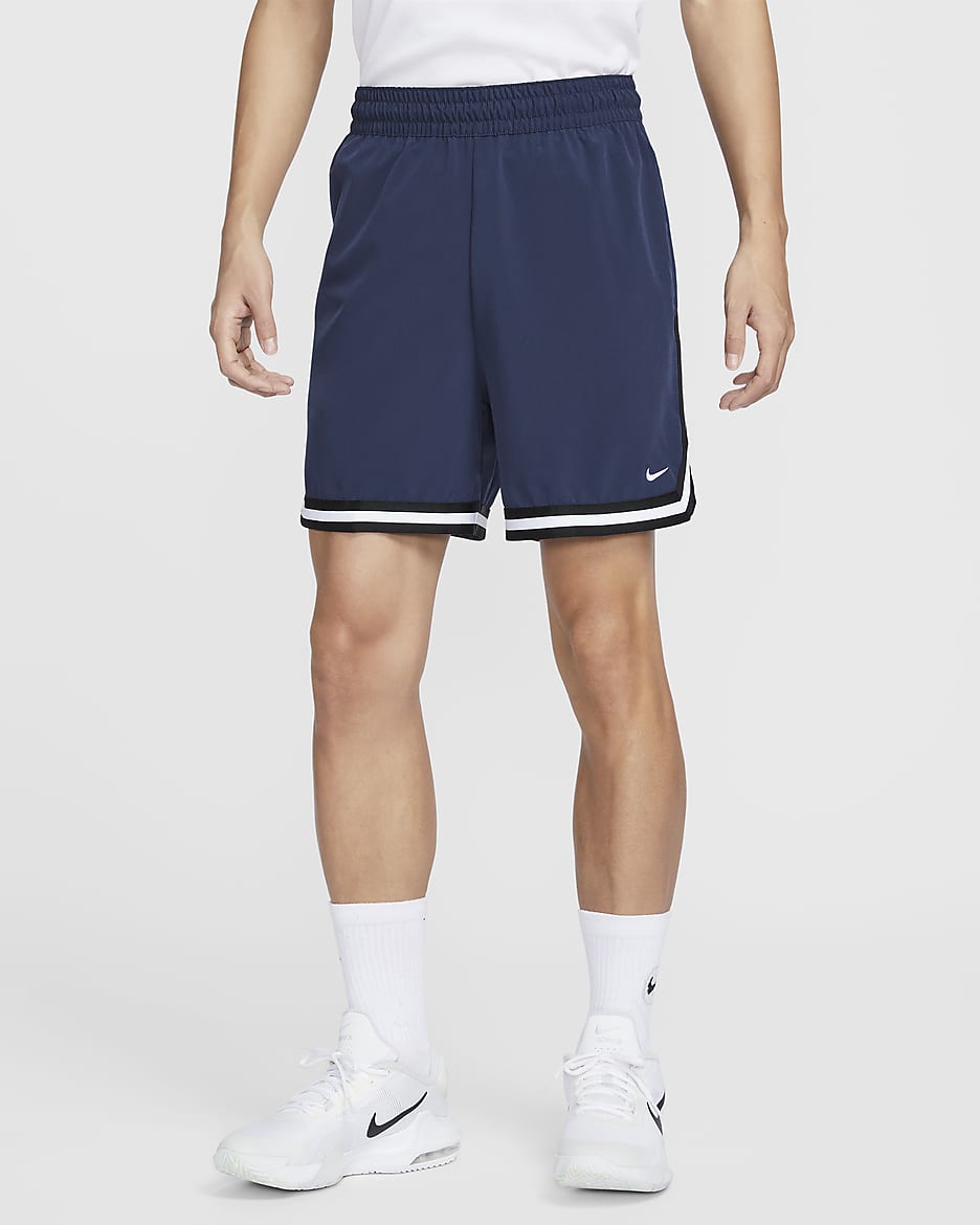 Nike DNA Men's Dri-FIT 6" UV Woven Basketball Shorts - Midnight Navy/Black/White