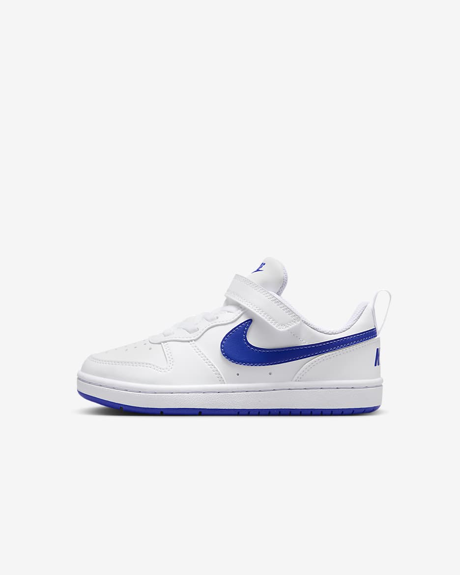 Nike Court Borough 低筒 Recraft 小童鞋款 - 白色/Hyper Royal