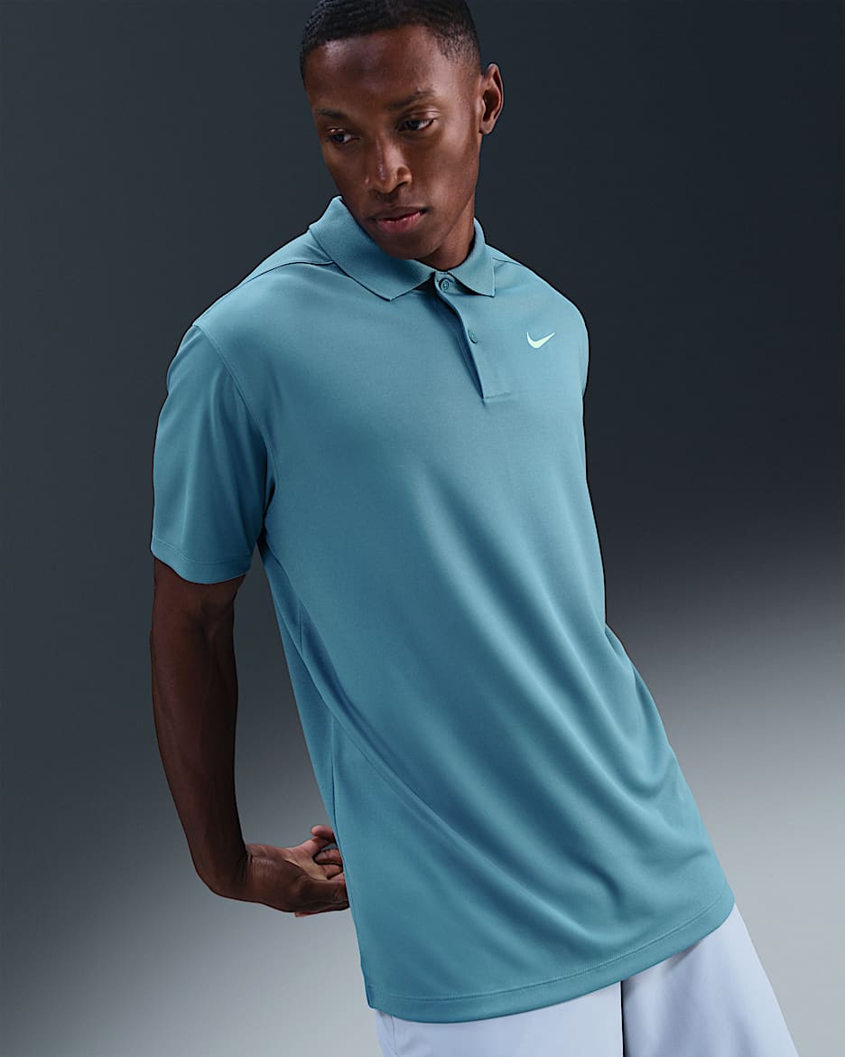Nike Dri-FIT Victory Men's Golf Polo - Smokey Blue/Mint Foam