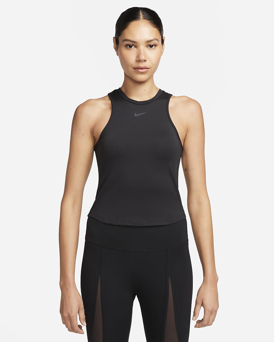 Nike Dri-FIT One Luxe Women's Cropped Tank Top - Black