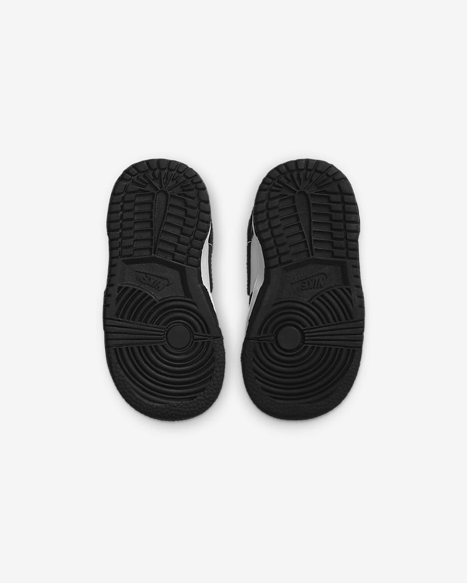 Nike Dunk Low-sko til babyer/småbørn - hvid/hvid/sort
