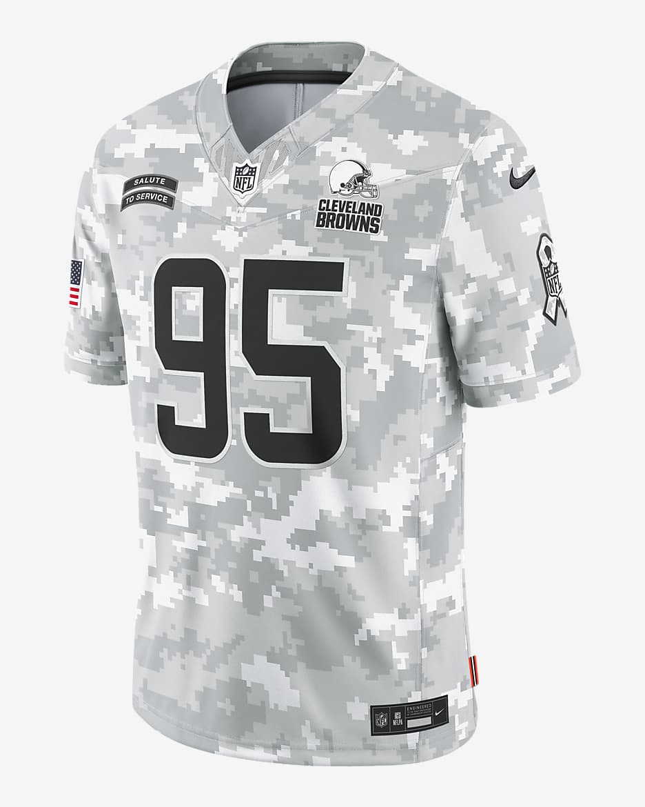 Myles Garrett Cleveland Browns Salute to Service Men's Nike Dri-FIT NFL Limited Jersey - White