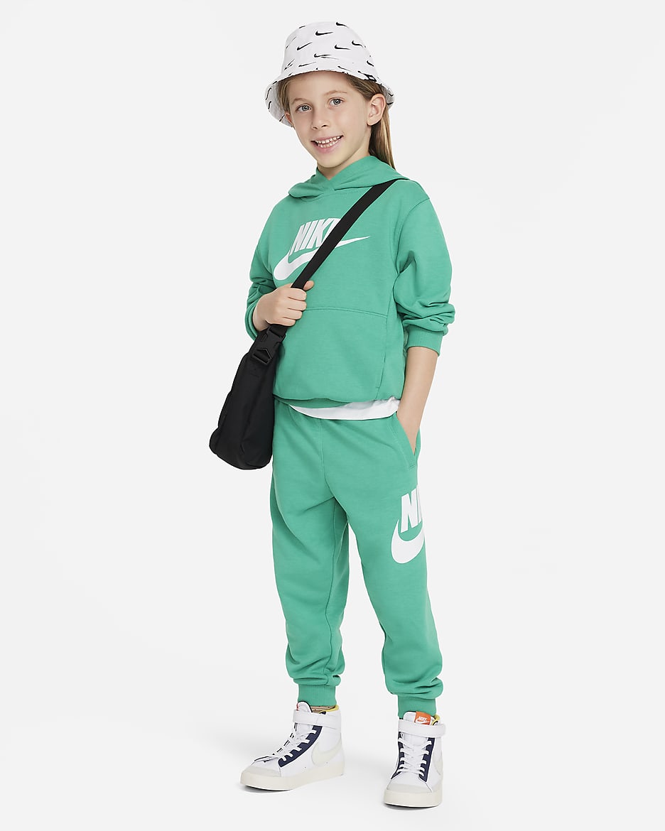 Pants de entrenamiento de French Terry para niños talla pequeña Nike Sportswear Club Fleece - Verde estadio