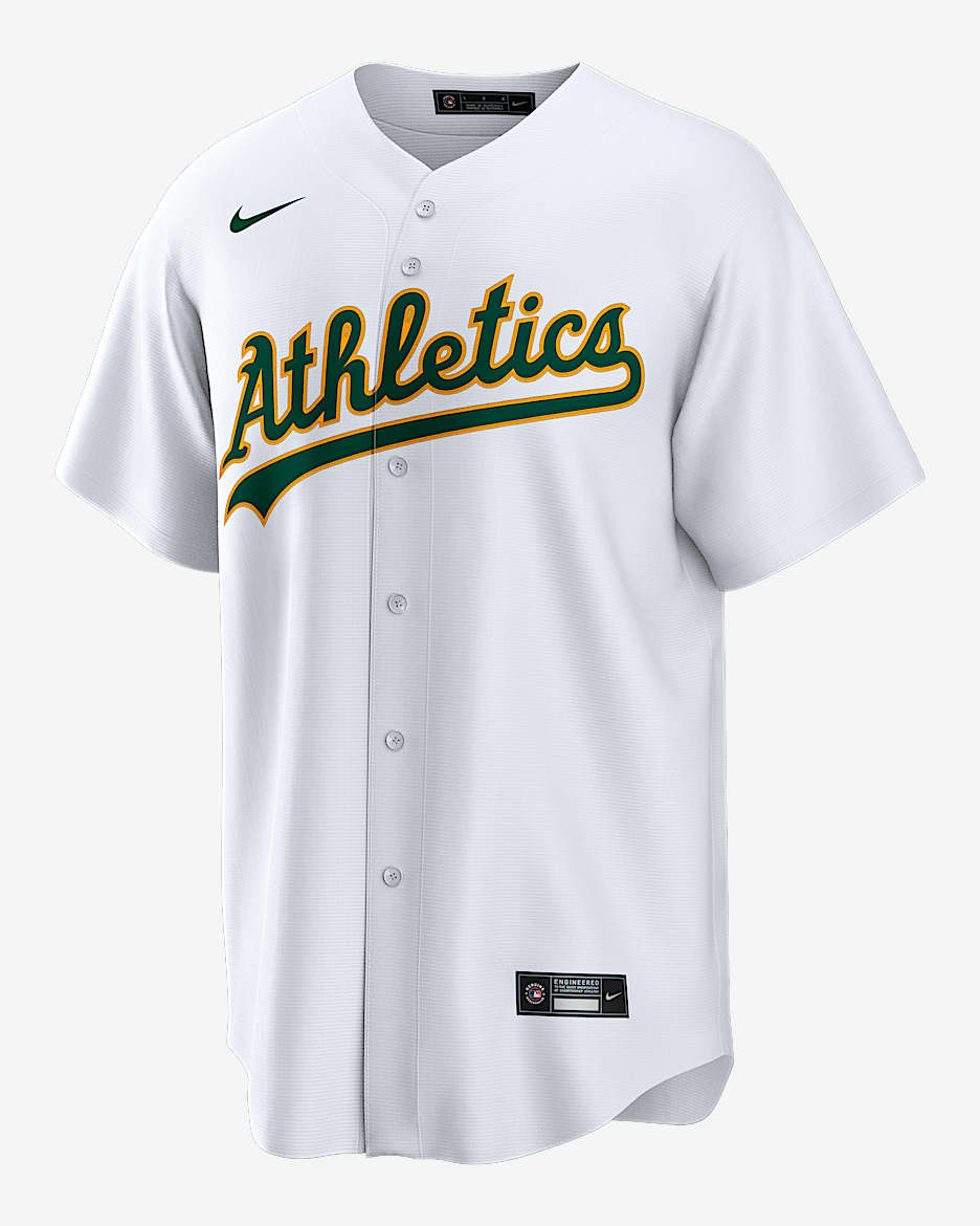 Jersey Nike de la MLB Replica para hombre Esteury Ruiz Athletics - Blanco