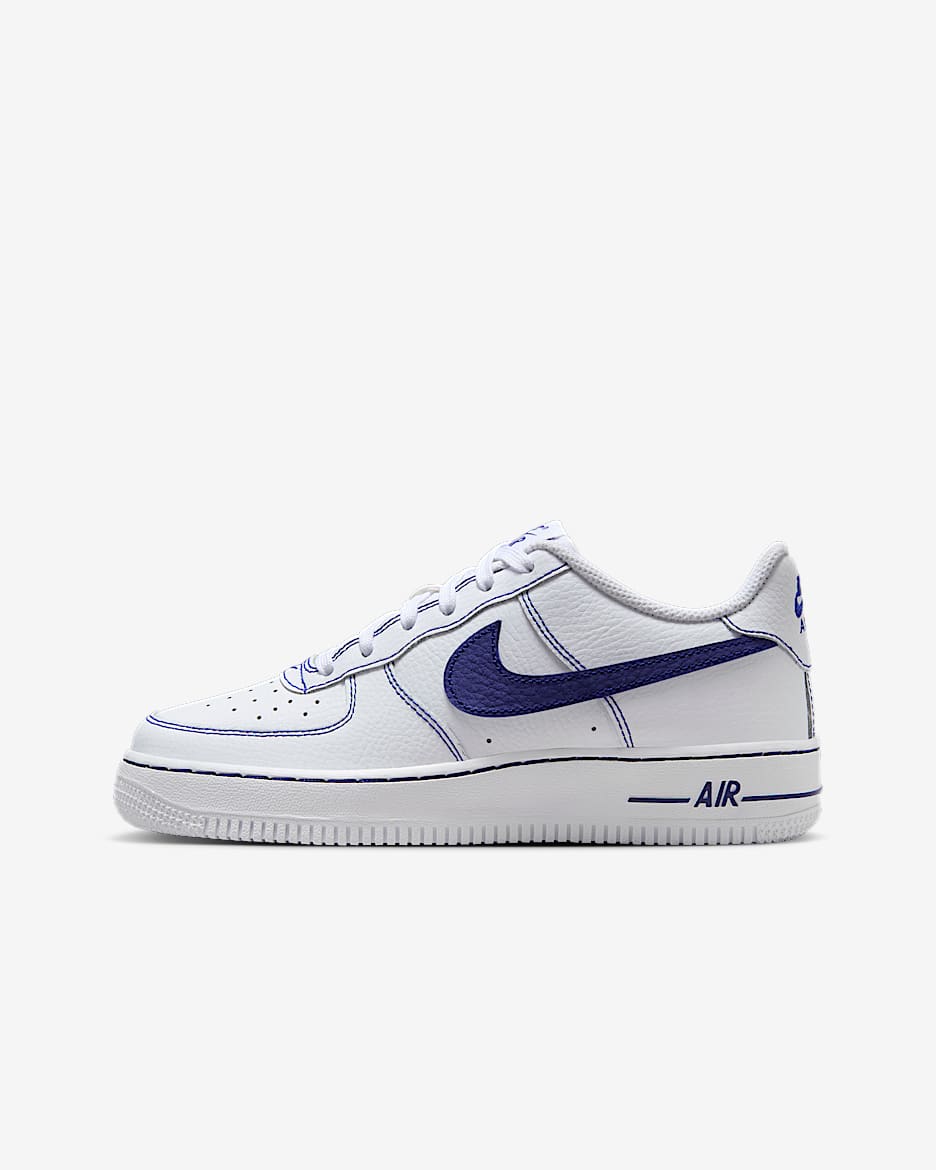 Nike Air Force 1 LV8 Schuh (ältere Kinder) - Weiß/Deep Royal Blue