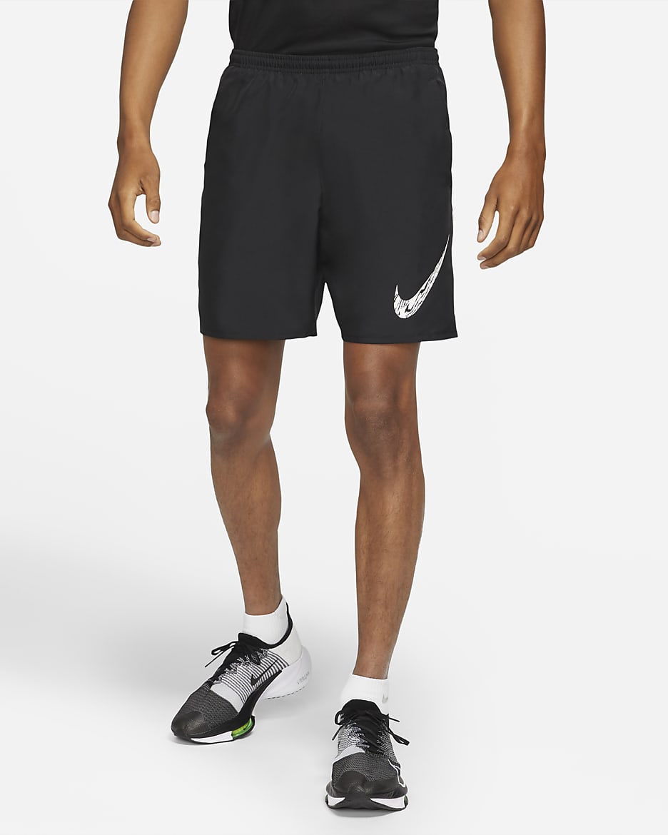 Nike Run Wild Run Men's Brief-Lined Running Shorts - Black/White