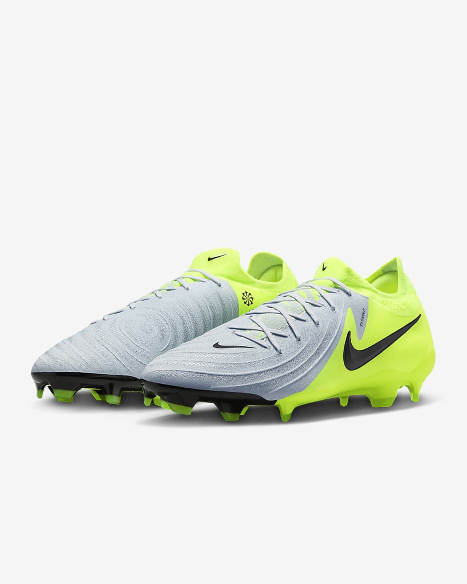 Nike Phantom GX 2 Pro FG Low-Top Football Boot - Metallic Silver/Volt/Black