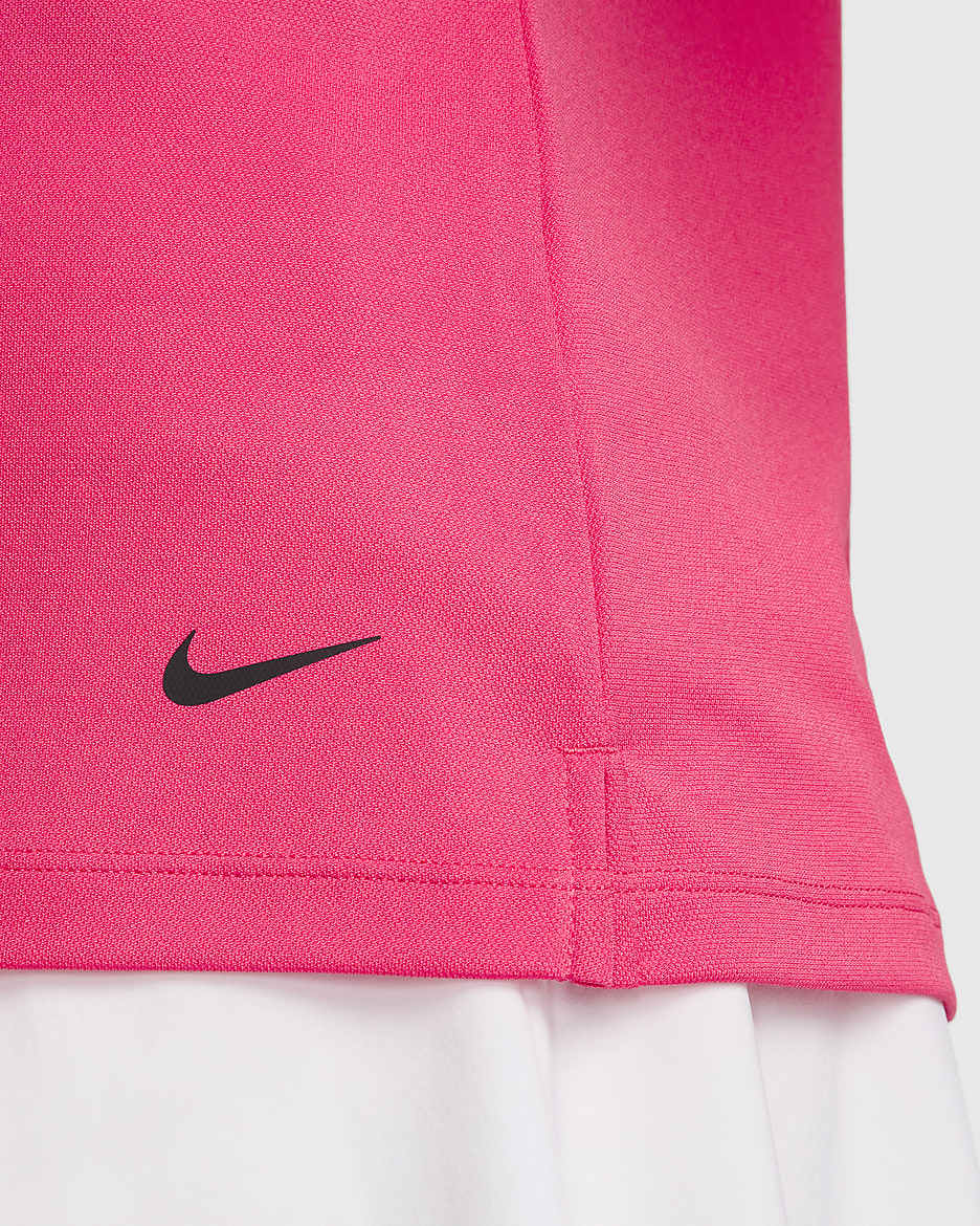 Nike Dri-FIT Victory Kadın Golf Polo Üst - Aster Pink/Siyah