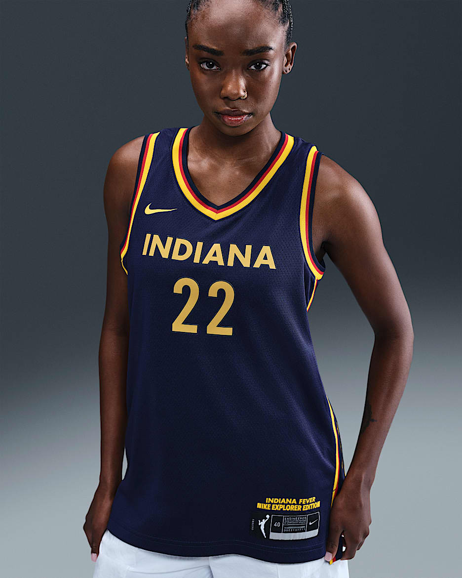 Caitlin Clark Indiana Fever Explorer Edition Nike Dri-FIT WNBA Victory Jersey - College Navy