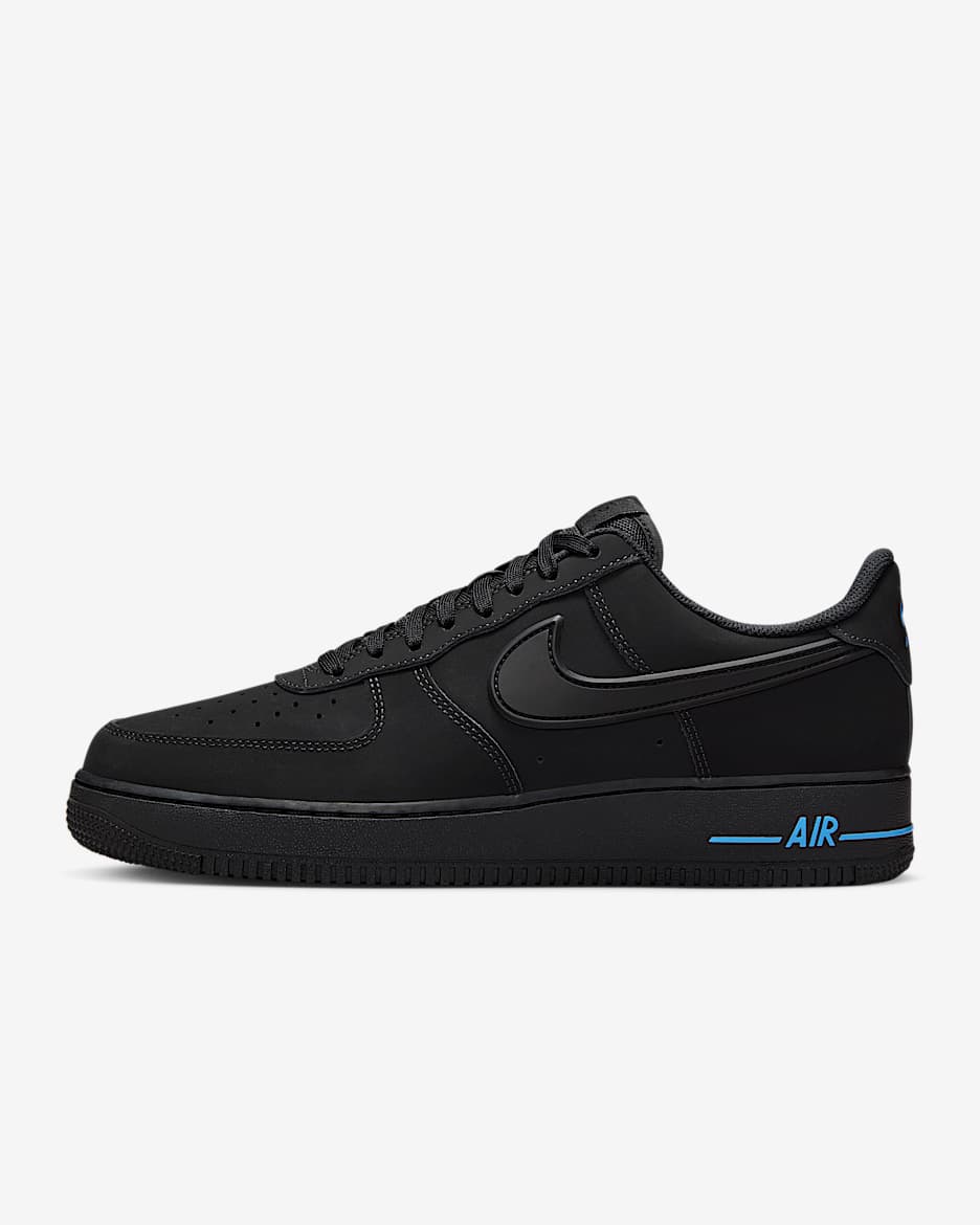 Nike Air Force 1 '07 Herrenschuh - Schwarz/University Blue/Schwarz