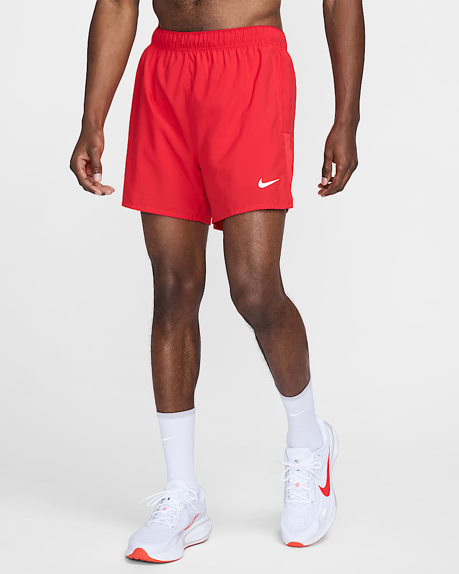 Nike Challenger Men's Dri-FIT 12.5cm (approx.) 2-in-1 Versatile Shorts - University Red/University Red/Black