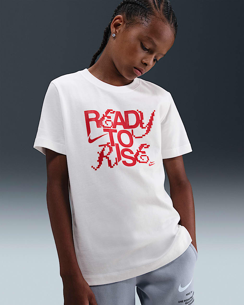 Playera para niños talla grande Nike Sportswear - Blanco