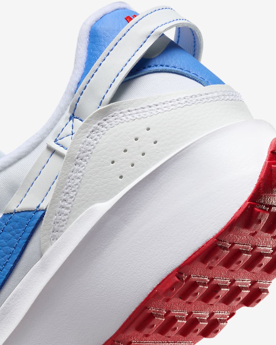 Nike Waffle Debut SE Men's Shoes - White/Summit White/University Red/Light Photo Blue