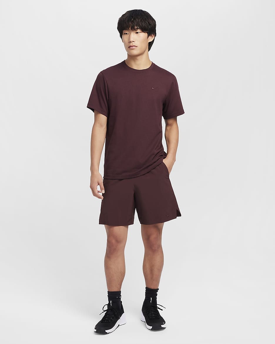 Nike Dri-FIT Primary 男款訓練 T 恤 - Burgundy Crush/Burgundy Crush