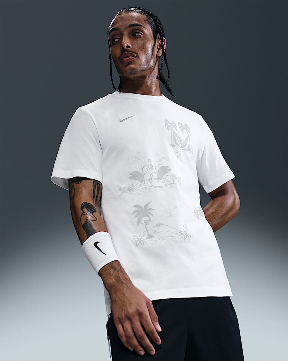 Nike basket-T-skjorte til herre - Hvit