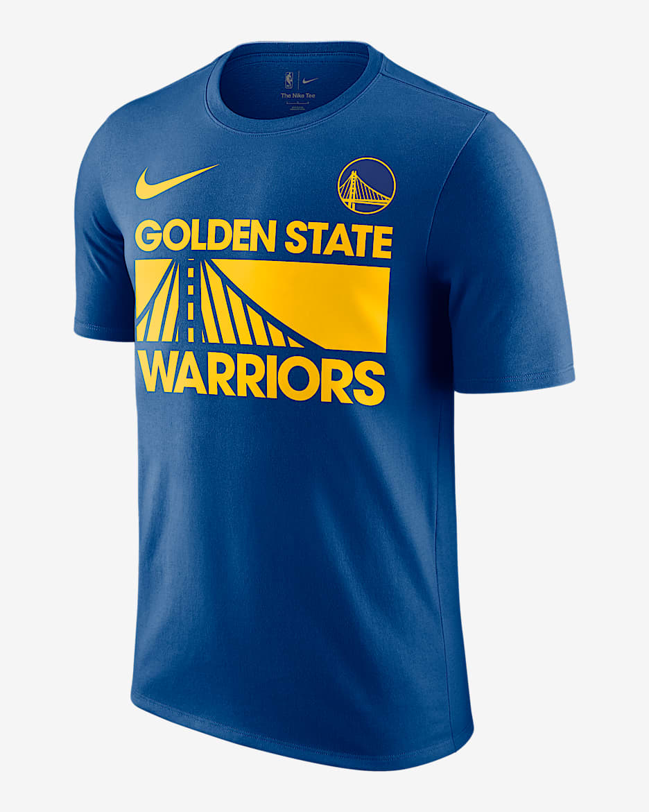 Playera Nike NBA para hombre Golden State Warriors Courtside - Azul enérgico