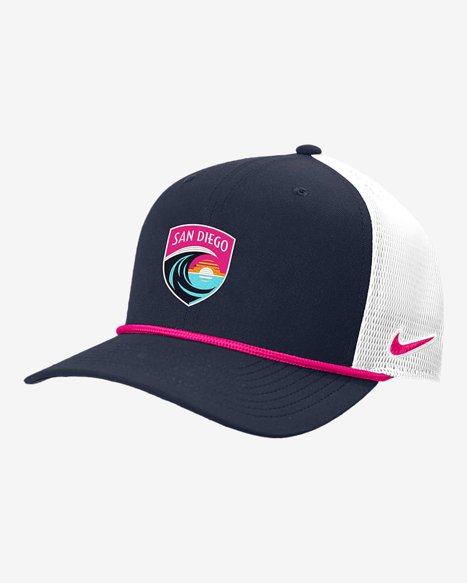 Gorra de rejilla Nike NWSL San Diego Wave FC - Azul marino