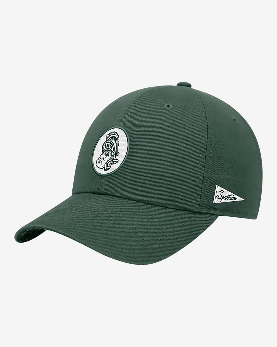 Michigan State Logo Nike College Adjustable Cap - Noble Green