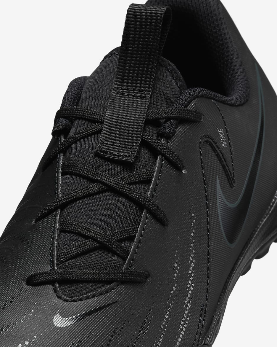 Nike Jr. Phantom GX 2 Academy voetbalschoenen voor kleuters/kids (turf) - Zwart/Deep Jungle/Zwart