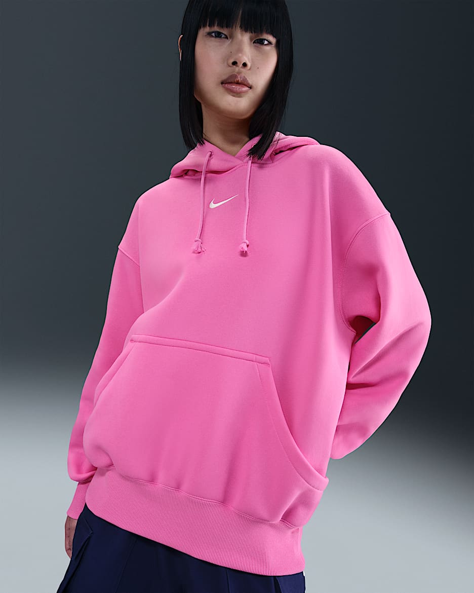 Nike Sportswear Phoenix Fleece Women's Oversized Pullover Hoodie - Playful Pink/Sail