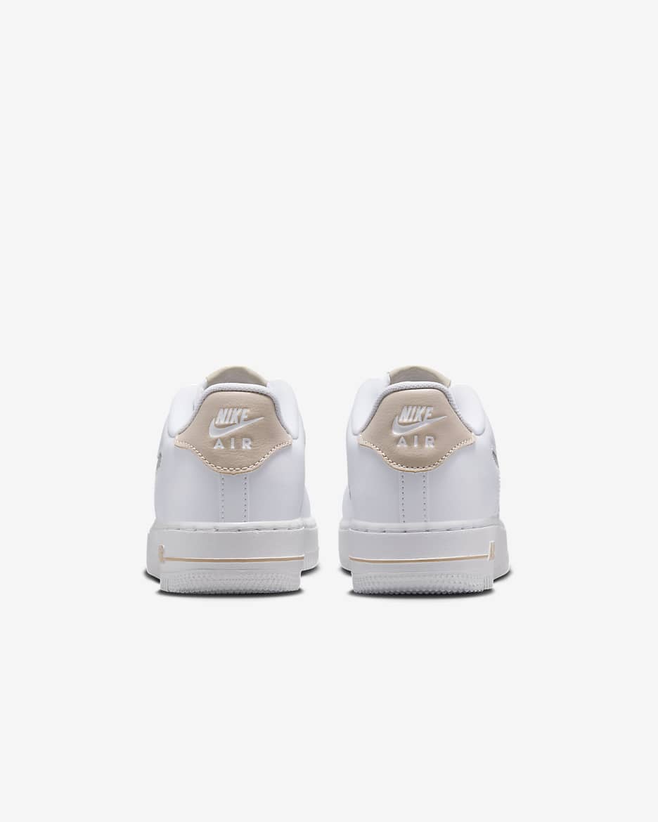 Nike Air Force 1 Older Kids' Shoes - White/Sand Drift