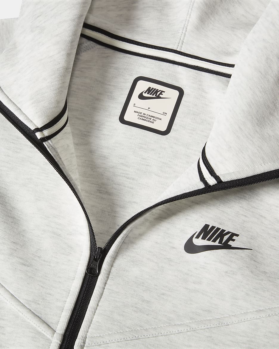 Nike Sportswear Tech Fleece Windrunner Women's Full-Zip Hoodie - Light Grey/Heather/Black