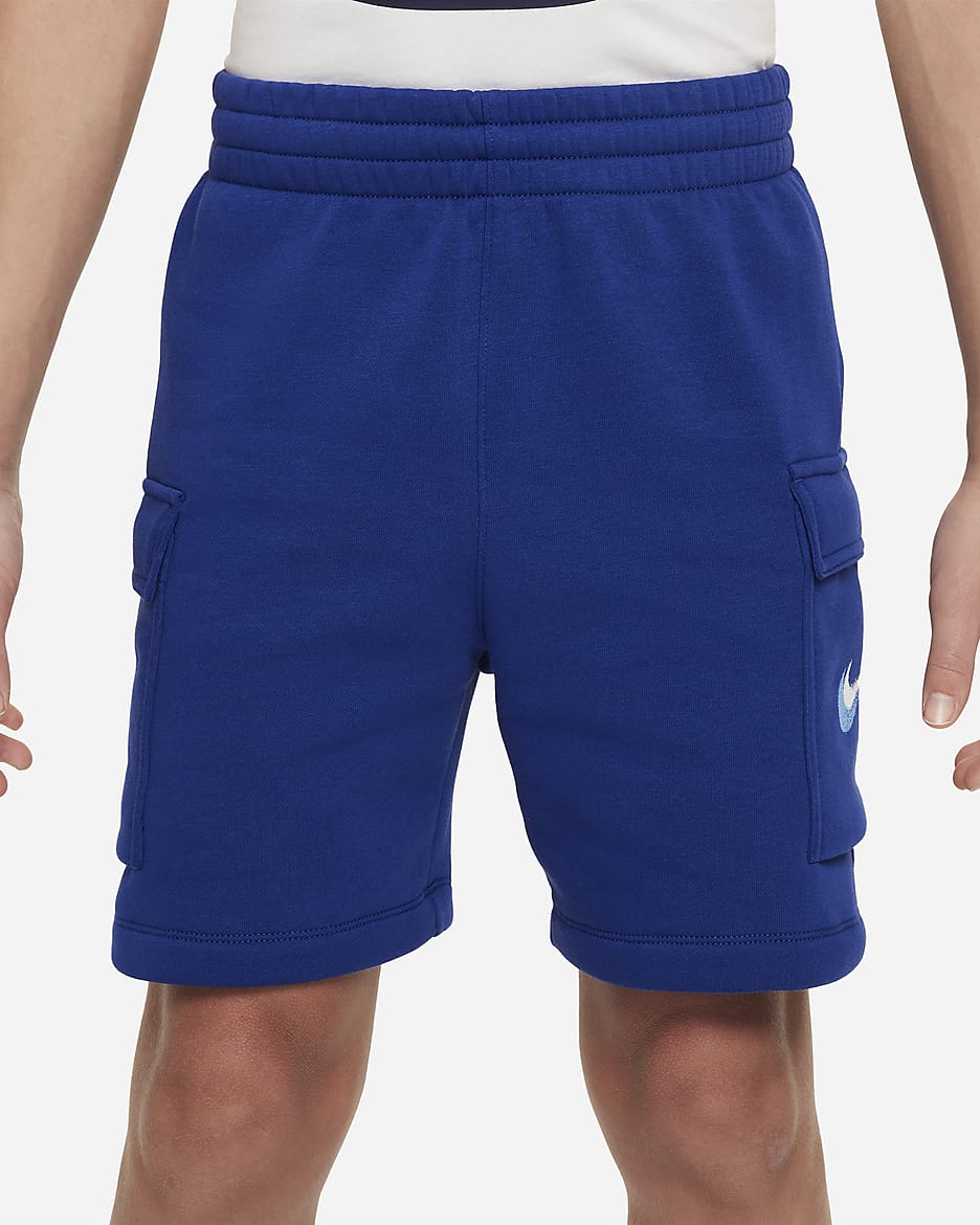 Shorts in fleece Nike Sportswear Standard Issue – Ragazzo - Deep Royal Blue