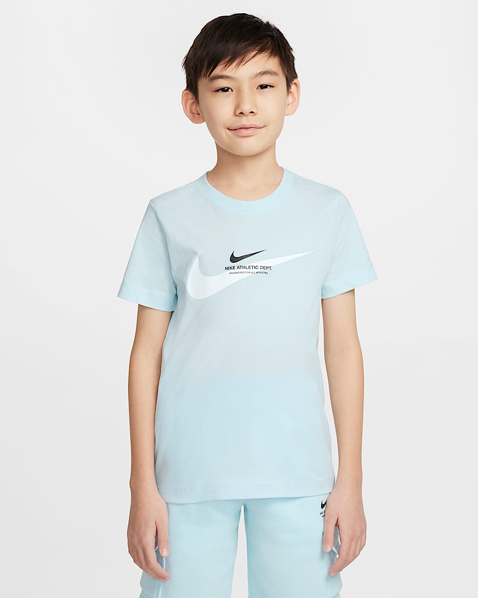 Nike Sportswear-T-shirt til større børn (drenge) - Glacier Blue