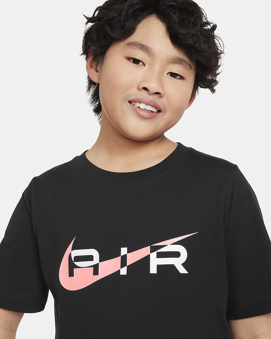 Nike Air Older Kids' (Boys') T-Shirt - Black/Pink Foam