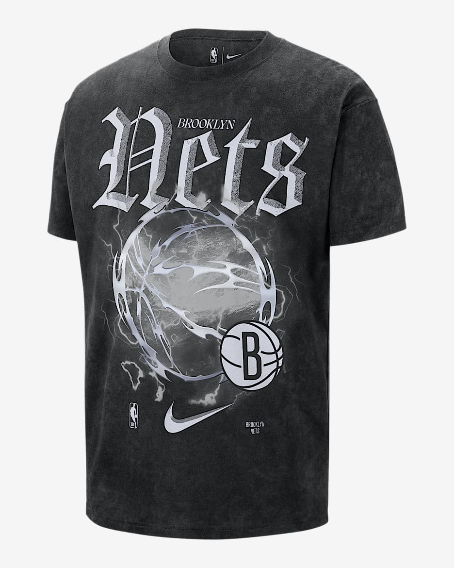 T-shirt Nike NBA Max90 Brooklyn Nets Courtside « Halloween » pour homme - Noir