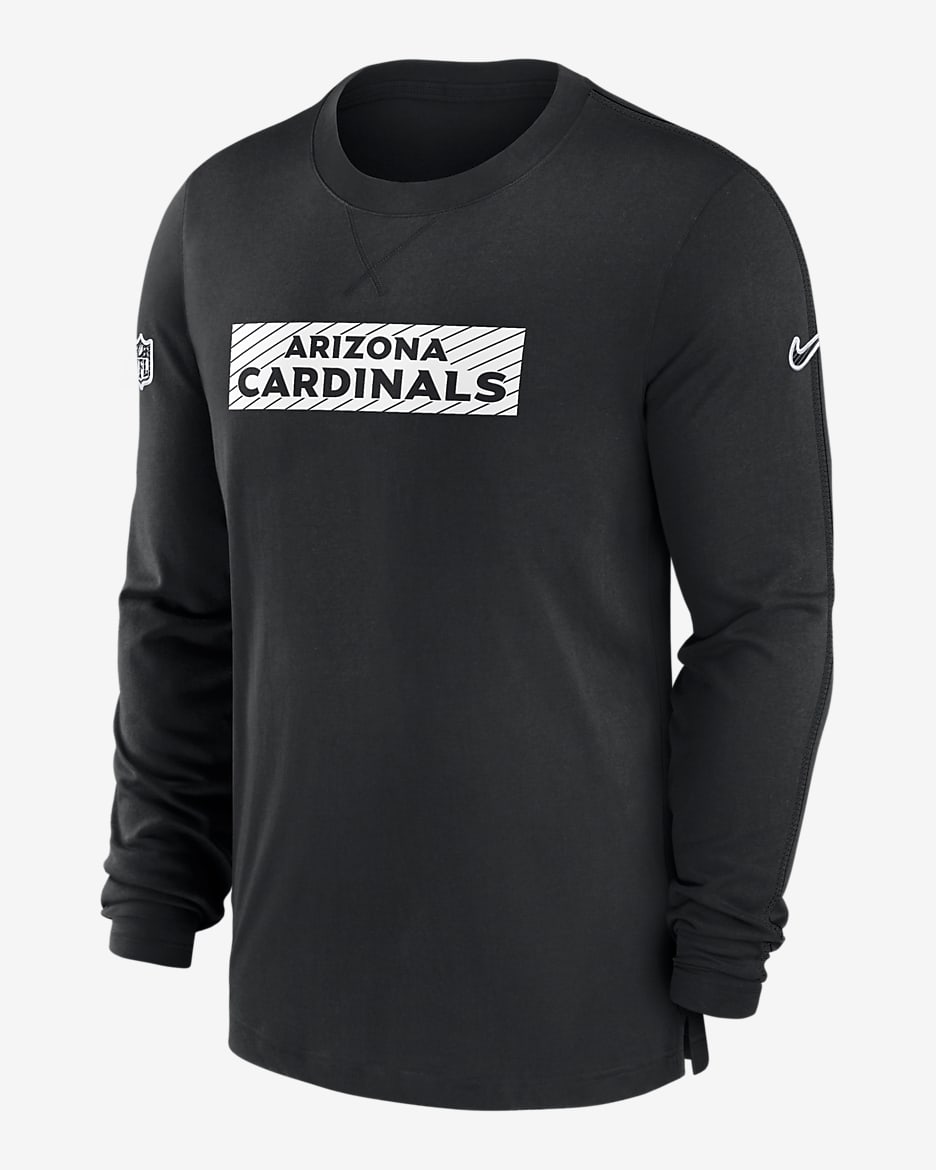 Arizona Cardinals Sideline Player Team Issue Men’s Nike Dri-FIT Long-Sleeve Top - Black